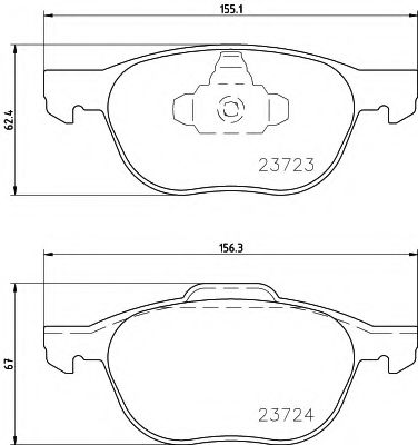 TEXTAR - 2372301 - Гальмівнi колодки дисковi перед. Ford Focus II 04-/ Mazda Premacy 2.0 05-