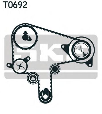 SKF - VKMC 94920-1 - Роликовий модуль натягувача ременя (ролик, ремінь, помпа)