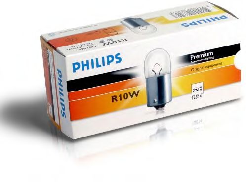 PHILIPS - 12814CP - Лампа накаливания R10W12V 10W BA15s (пр-во Philips)