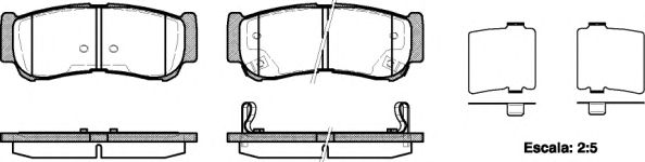 REMSA - 1239.02 - Гальмівні колодки дискові зад. Hyundai Santa Fe II 06-