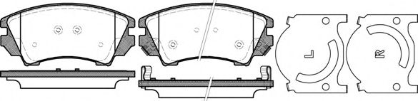 Гальмівні колодки дискові перед. Opel Insignia 08-  (середина диска 321mm)/(17`)