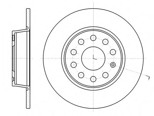Диск гальмівний зад. (271.8x48,3) Audi A3 09-/Seat Leon 05-