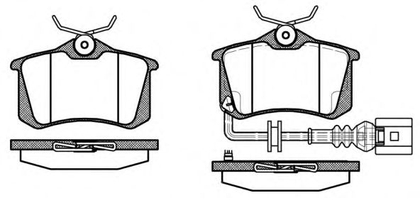 WOKING - P3633.41 - Гальмівні колодки зад. Caddy III/IV/Passat/Audi A4/A6 (Lucas)