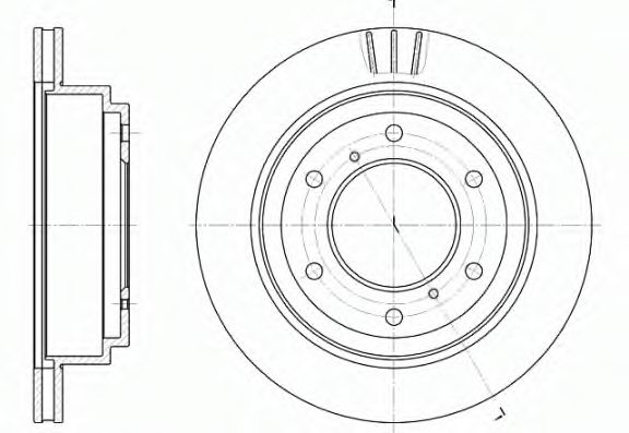 WOKING - D6955.10 - Гальмівний диск  задній Mitsubishi Pajero 2.5-3.8 00- (300x22)