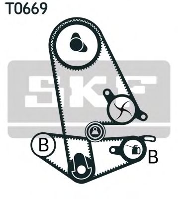 SKF - VKMC 93600 - Роликовий модуль натягувача ременя (ролик, ремінь, помпа)