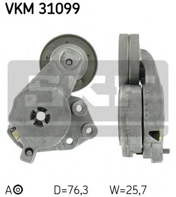 SKF - VKM 31099 - Натяжник паска поліклин. -АС VW Golf V, Jetta III, Tiguan; 1.4TSI; 11.05-