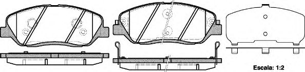 Гальмівні колодки дискові перед. Hyundai Santa Fe 2.2CRDI/2.7 V6 GLS 06-