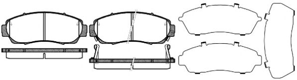 Гальм.колодки перед. Honda CR-V III 2.0i-VTEC/2.2i-CTDi 01.07