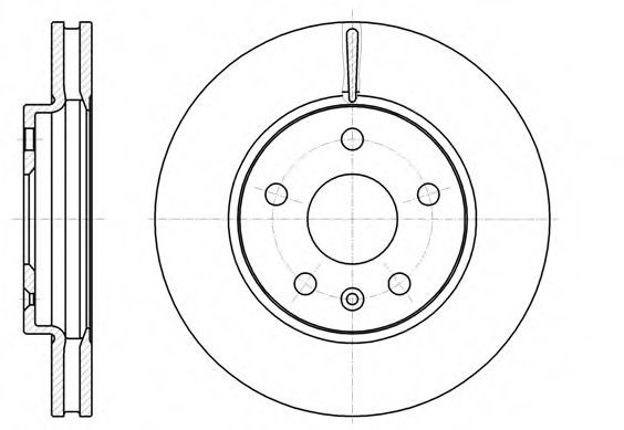 REMSA - 61285.10 - Диск тормозной OPEL INSIGNIA (07/08-) передн. (пр-во REMSA)