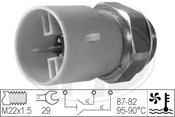 Перекл.вент. (2-Х скор. /два вент.) Opel Astra F Caravan 09.