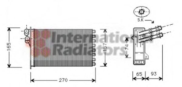 VAN WEZEL - 58006173 - Радиатор отопителя GOLF4/SEAT LEON/TOLEDO (Van Wezel)