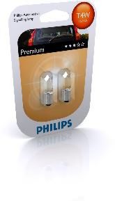 PHILIPS - 12929B2 - (к-кт 2шт) Лампа T4W 12V 4W BA9s блістер