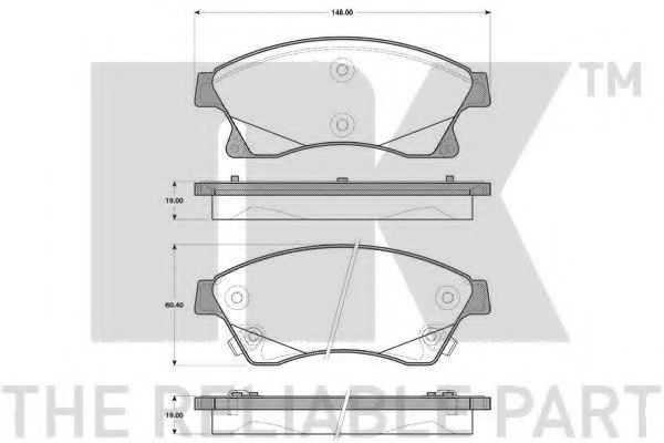 Гальмівні колодки передні. Opel Astra J  10/09>