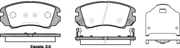 REMSA - 0953.22 - Колодки гальмівні (пер.) Hyundai Sonata/Tucson/Kia Sportage 01-