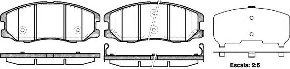 REMSA - 1261.12 - Гальмівні колодки дискові перед. Chervrolett Captiva 2,0 4WD 06- Opel Antara 2,0 06-
