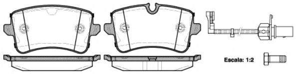 REMSA - 1343.10 - Дискові гальмівні колодки зад.  Audi A6/A6/S6 IV (4G2,C7) 10-