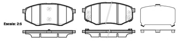 Гальмівні колодки дискові перед. Hyundai Sonata 2.4 (YF) 10-