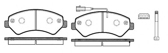 REMSA - 1275.12 - Гальмівні колодки дискові пер. Citroen Jumper/Fiat Ducato/Peugeot Boxer 06-