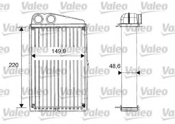 VALEO - 812247 - Радіатор пічки Renault Megane II 1.9 dCi 2002/09 >