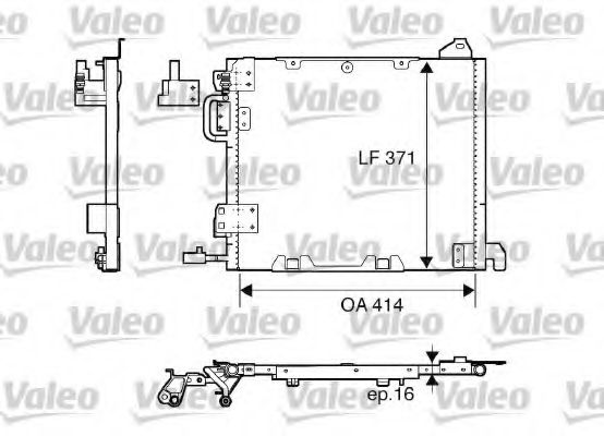 VALEO - 817506 - Конденсатор кондиционера VAUXHALL Astra 1.7 D (пр-во VALEO)