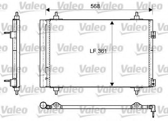 VALEO - 818171 - Конденсор кондиционера C4/C4 PICASSO/P307 04- (пр-во VALEO)