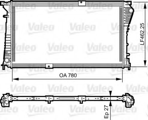 VALEO - 734931 - Радіатор Nissan Primastar/ Opel Vivaro/ Renault Master 1.9dCi/ 2.2Dci/ 2.5DCI 05.01-