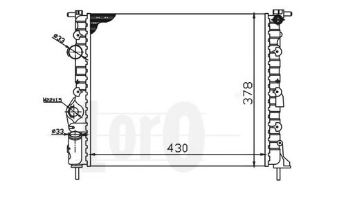 LORO - 042-017-0014 - Радиатор охлаждения двигателя Kangoo 1.2/1.4i 98- MT