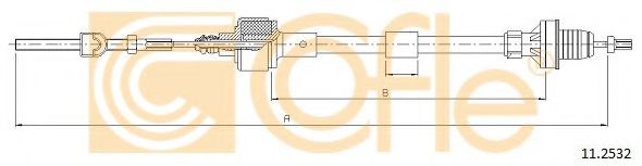 COFLE - 11.2532 - Трос привода зчеплення Opel Corsa B,Tigra,Combo 1.2/1.4/1.6