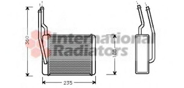 VAN WEZEL - 18006272 - Радиатор отопителя FD FOCUS/TRANSIT LHD 98- (Van Wezel)