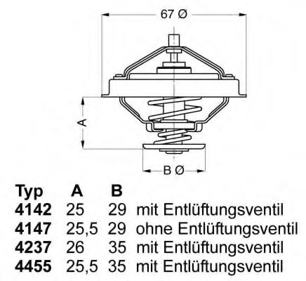 WAHLER - 4147.80D - Термостат Citroen/Peugeot 1.7D/1.9D