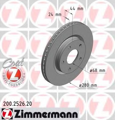 ZIMMERMANN - 200.2526.20 - Диск гальмівний