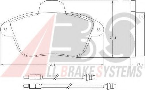 A.B.S. - 36765 - Тормозные колодки перед. Peugeot 605 89-99