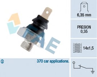 FAE - 11410 - Датчик тиску масла Opel 0,3 bar >88