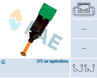 FAE - 24899 - Вимикач стопів  Citroen C2 1.4,1.6 03-, C3 1.6 16V 02- ,C8 2