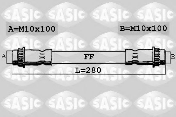 SASIC - SBH0286 - Шланг торм. задний, 96-08 L=280mm