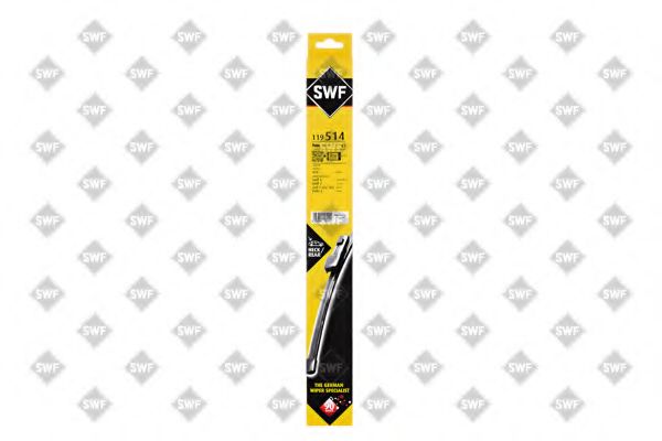 SWF - 119514 - Щітка склоочисника задн. Flat 330mm Seat Leon 1.6TDI/VW Golf/Touran 1.6TDI/2.0TDI 10-