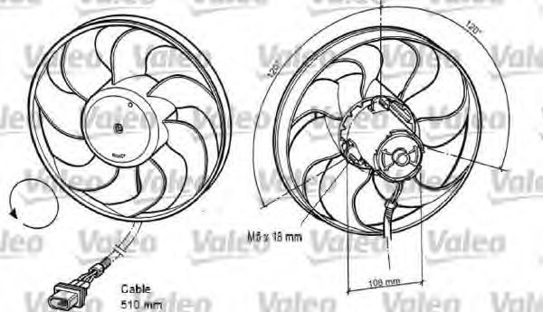 VALEO - 696042 - Вентилятор, охлаждение двигателя (Охлаждение)