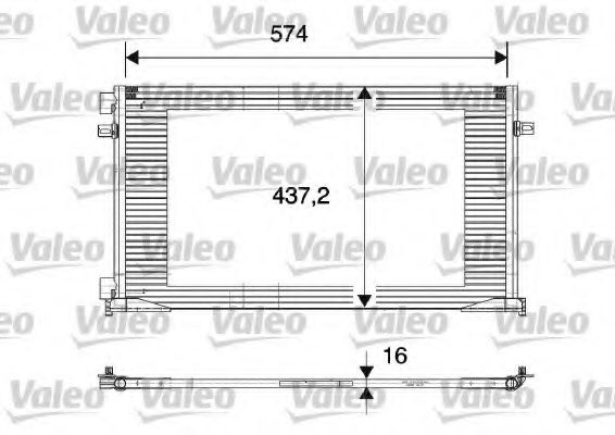 VALEO - 817577 - Радіатор кондиціонера Renault Trafic/Opel Vivaro 1.9 dCi, 2.0 16V 01-