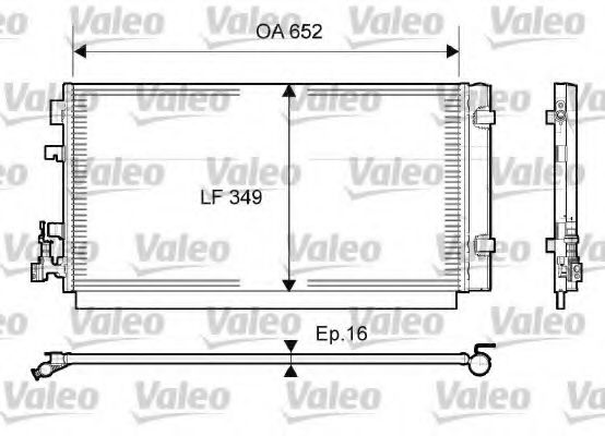 VALEO - 814094 - Радіатор кондиціонера Renault Fluence, Megane III  1,4-2,0, 08-