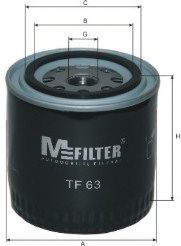 MFILTER - TF 63 - Фильтр масляный CITROEN AX, BX, C15 (пр-во M-filter)