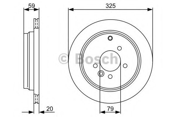 BOSCH - 0 986 479 375 - Диск гальмівний задн. Land Rover Discavery 05->/Range Rover Sport 05-