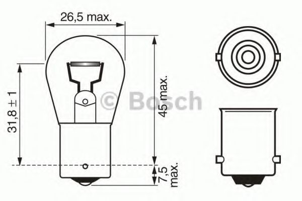 BOSCH - 1 987 302 280 - Лампа p21w daytime wv (пр-во Bosch)