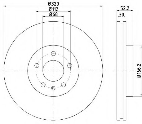 Гальмівні диски передні Audi A4/A5/Q5 2007- (320x30mm)