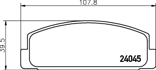 Гальмівні колодки дисковi зад. Mazda 323 93-97, 98-, 626 91-, 6 02-