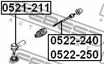 FEBEST - 0521-211 - НАКОНЕЧНИК РУЛЕВОЙ (MAZDA 626 GE 1991-1997) FEBEST