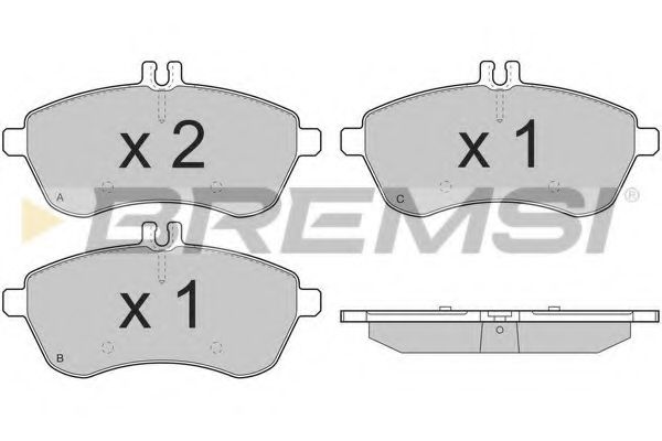 BREMSI - BP3327 - Тормозные колодки перед. MB W204 07-14 (TRW)