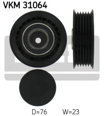 SKF - VKM 31064 - Натяжной ролик, поликлиновой  ремень