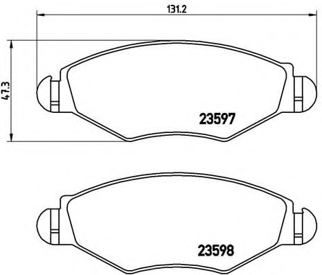 Гальмівні колодки дискові перед. Peugeot 206,306 1.1-1.9 93-