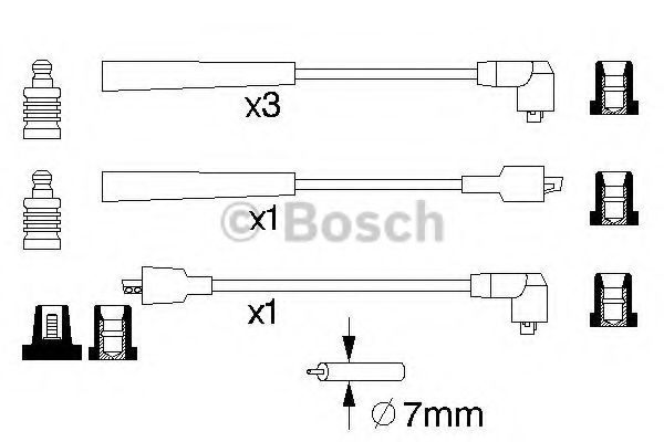 BOSCH - 0 986 357 122 - Провода высоковольтные (компл.) (пр-во Bosch)