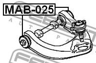 FEBEST - MAB-025 - Сайлентблок рычага переднего верхнего Mitsubishi Pajero II 91-99